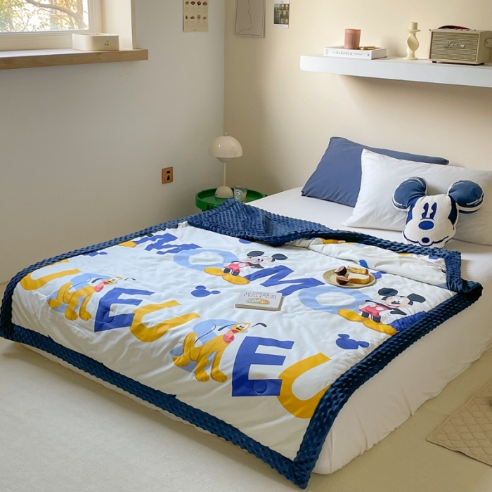 91家纺网 家纺一手货源 找家纺 星期八 2022新款迪士尼正版豆豆夏被 布鲁托