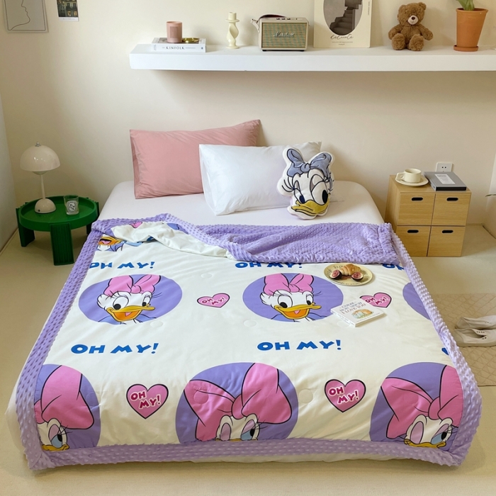 91家纺网 家纺一手货源 找家纺 星期八 2022新款迪士尼正版豆豆夏被 黛西