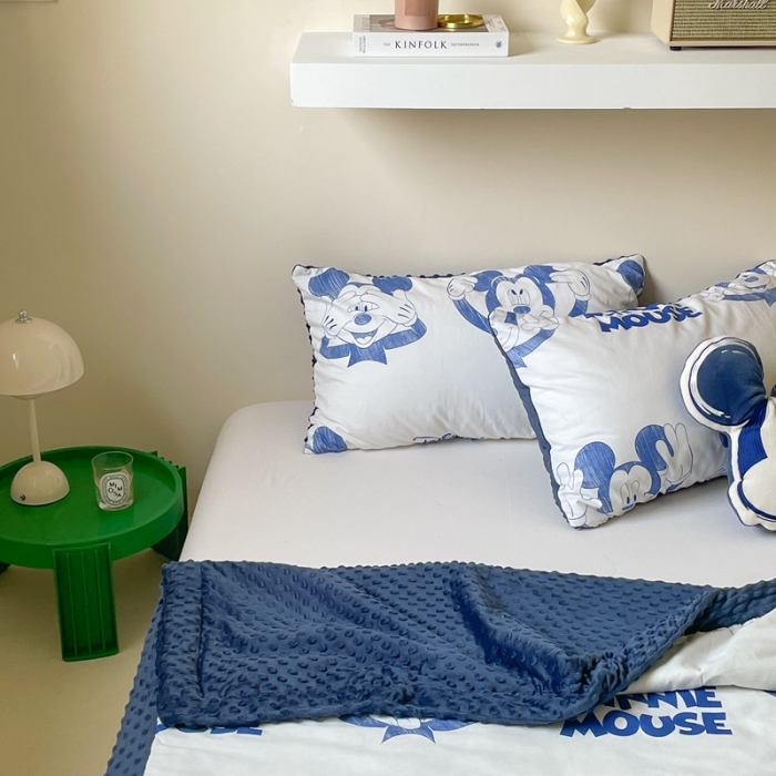 91家纺网 家纺一手货源 找家纺 星期八 2022新款迪士尼正版豆豆夏被 蓝奇