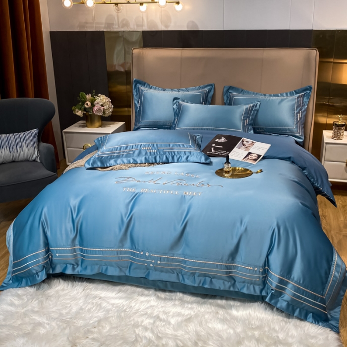 91家纺网 家纺一手货源 找家纺 欧乐蒂 新A版60亲肤水洗真丝B版纯棉四件套 奢雅-宾利兰