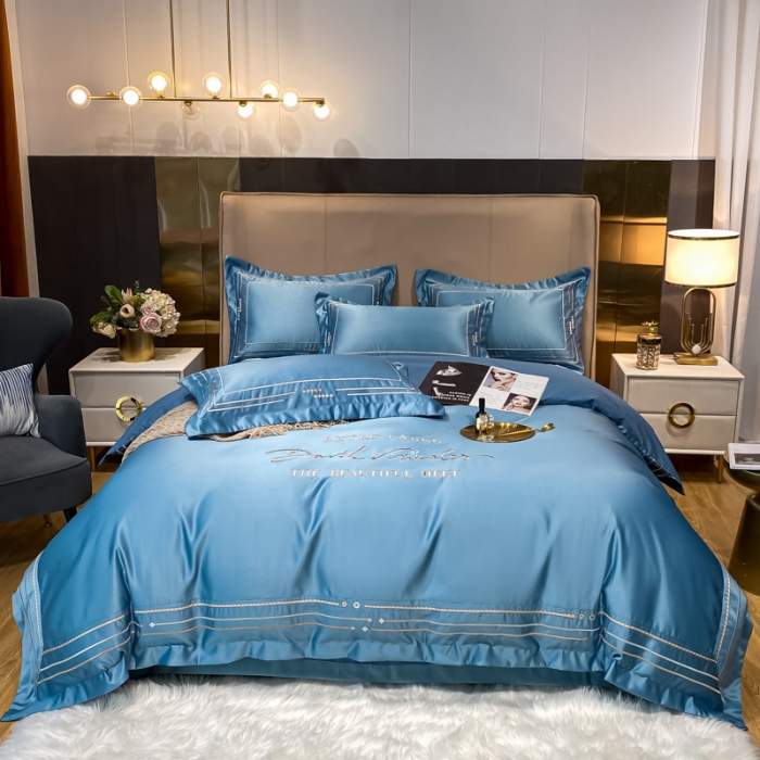 91家纺网 家纺一手货源 找家纺 欧乐蒂 新A版60亲肤水洗真丝B版纯棉四件套 奢雅-宾利兰