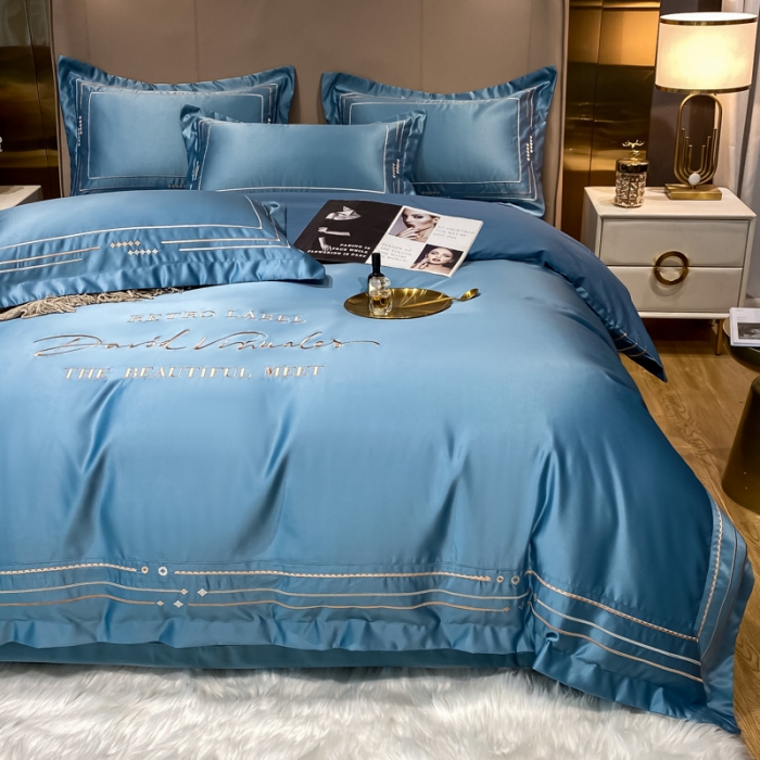 91家纺网 家纺一手货源 找家纺 欧乐蒂 新A版60亲肤水洗真丝B版纯棉四件套 奢雅-宾利兰