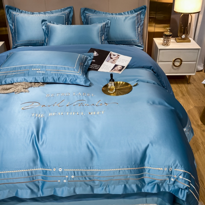 91家纺网 家纺一手货源 找家纺 欧乐蒂 新A版60亲肤水洗真丝B版纯棉四件套 奢雅-宾利兰