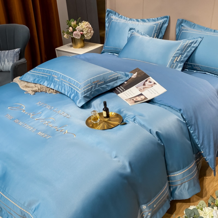 91家纺网 家纺一手货源 找家纺 欧乐蒂 新A版60亲肤水洗真丝B版纯棉四件套 奢雅-宾利兰