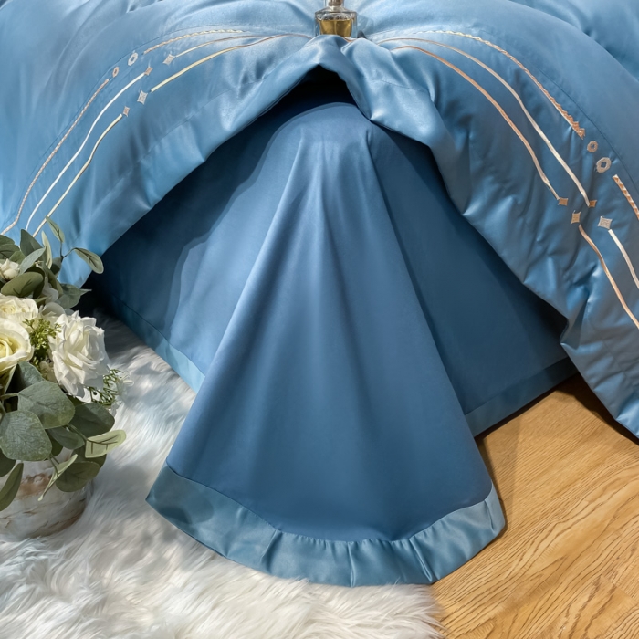 91家纺网 家纺一手货源 找家纺 欧乐蒂 新A版60亲肤水洗真丝B版纯棉四件套 奢雅-宾利兰