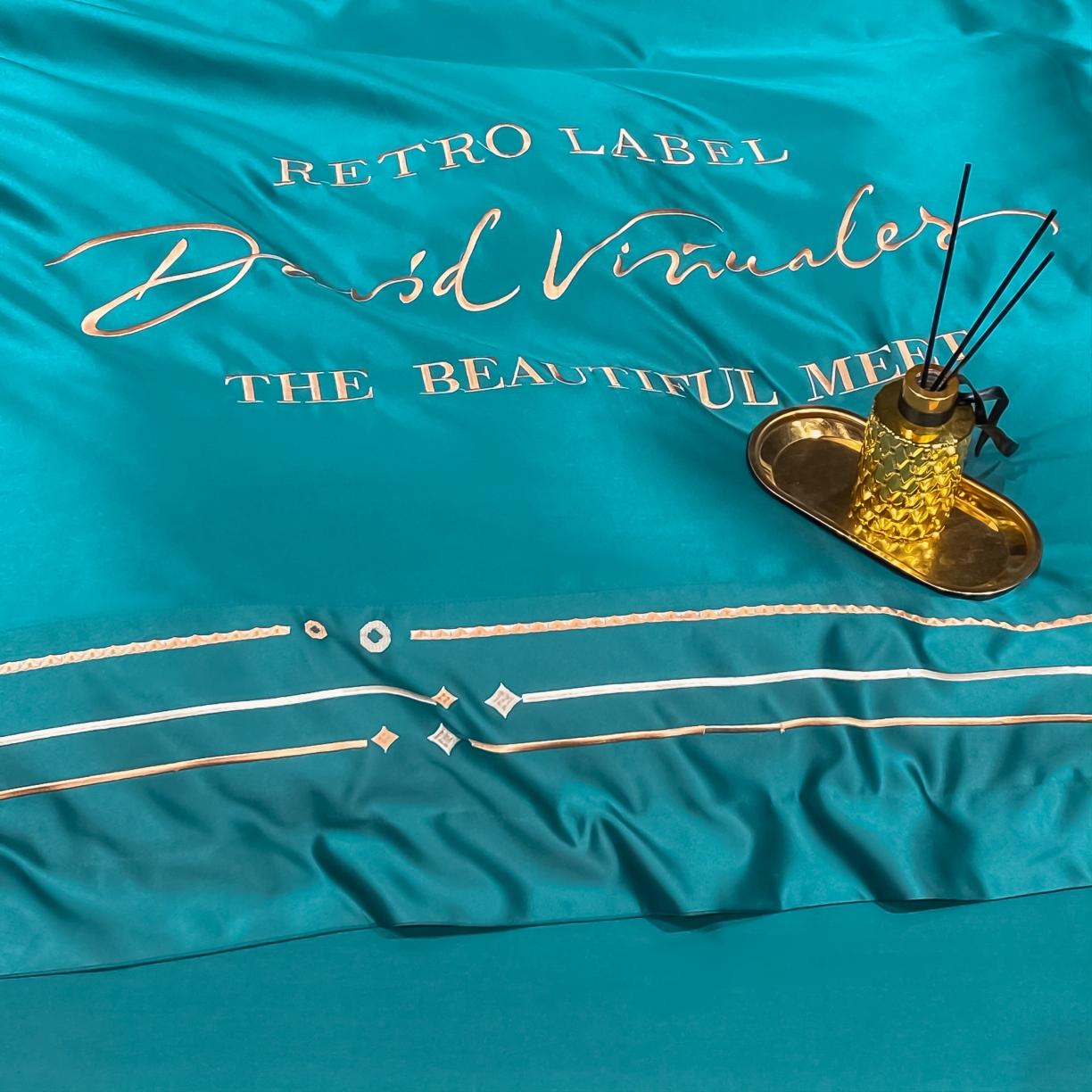 91家纺网 家纺一手货源 找家纺 欧乐蒂 新A版60亲肤水洗真丝B版纯棉四件套 奢雅-墨绿