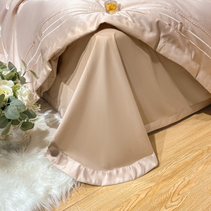 91家纺网 家纺一手货源 找家纺 欧乐蒂 新A版60亲肤水洗真丝B版纯棉四件套 奢雅-香槟