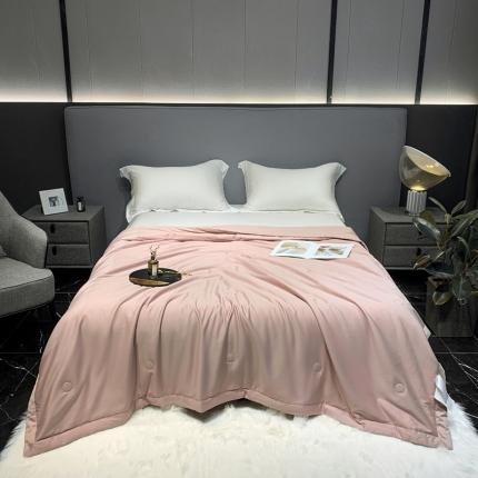 91家纺网 家纺一手货源 找家纺 榻尚家居2023新款TS长绒棉超柔夏被 槟粉