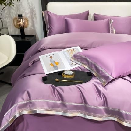 91家纺网 家纺一手货源 找家纺 （总）欧乐蒂 2022新款双面冰丝四件套-典雅