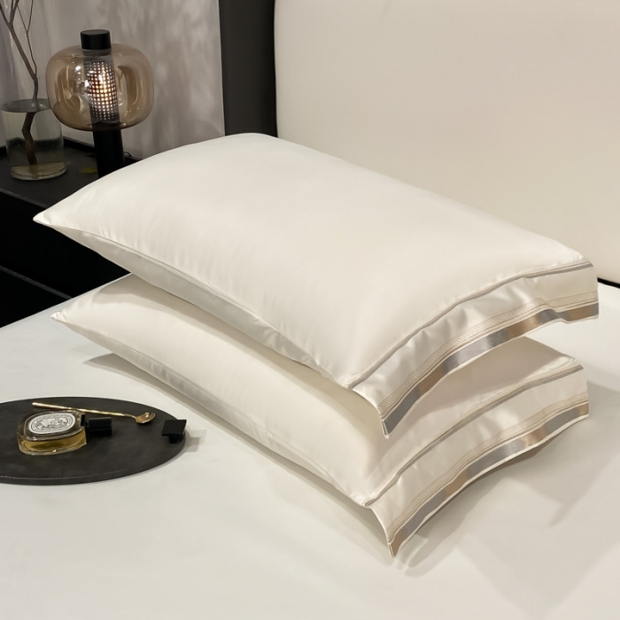 91家纺网 家纺一手货源 找家纺 欧乐蒂 2022新款双面冰丝四件套-典雅 典雅白