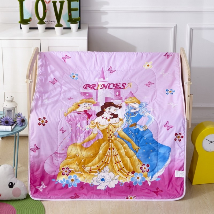 91家纺网 家纺一手货源 找家纺 吉咪兔 2022新款13372大版卡通全棉夏被 美丽公主