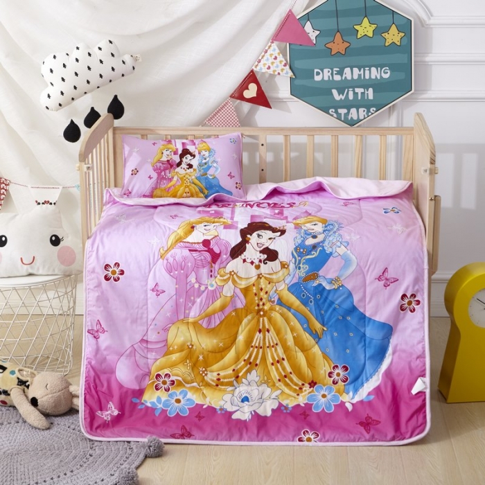 91家纺网 家纺一手货源 找家纺 吉咪兔 2022新款13372大版卡通全棉夏被 美丽公主