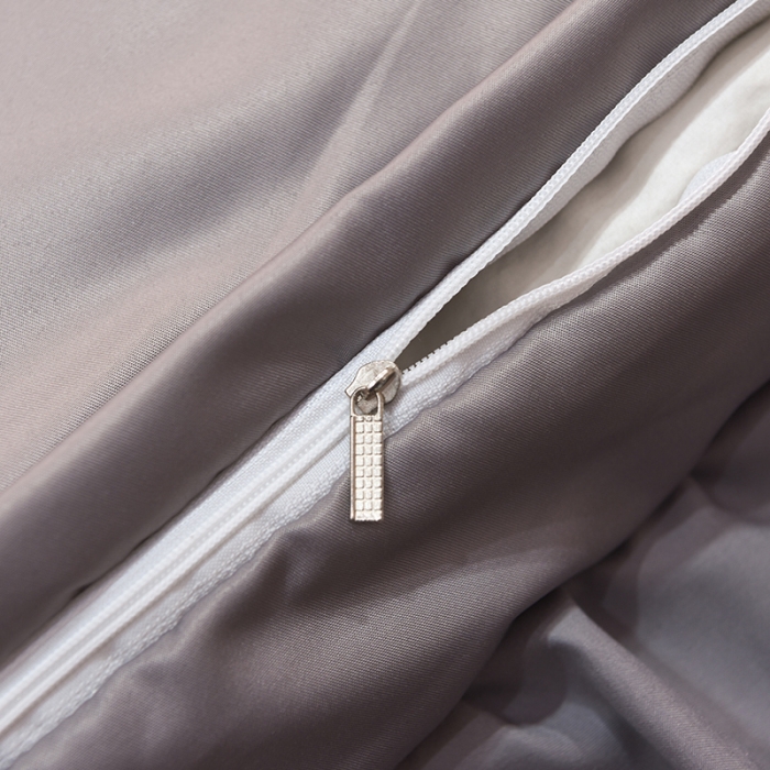 91家纺网 家纺一手货源 找家纺 艾米2022新款水洗真丝双层鱼尾边四件套-梦丽纱系列 灰色