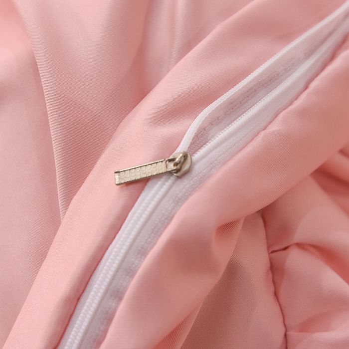 91家纺网 家纺一手货源 找家纺 艾米2025新款水洗真丝双层鱼尾边四件套-梦丽纱系列 浅豆沙