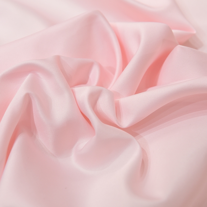 91家纺网 家纺一手货源 找家纺 艾米2025新款水洗真丝双层鱼尾边四件套-梦丽纱系列 浅粉