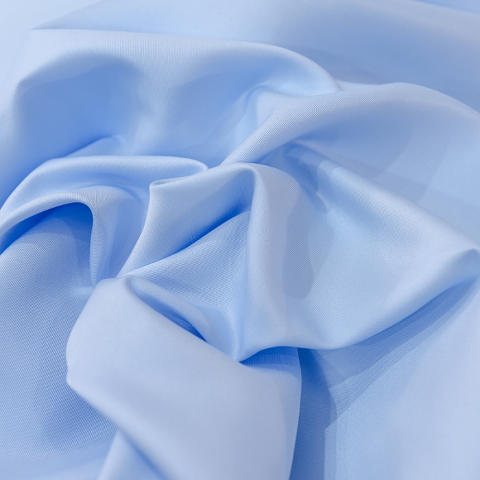 91家纺网 家纺一手货源 找家纺 艾米2025新款水洗真丝双层鱼尾边四件套-梦丽纱系列 天蓝