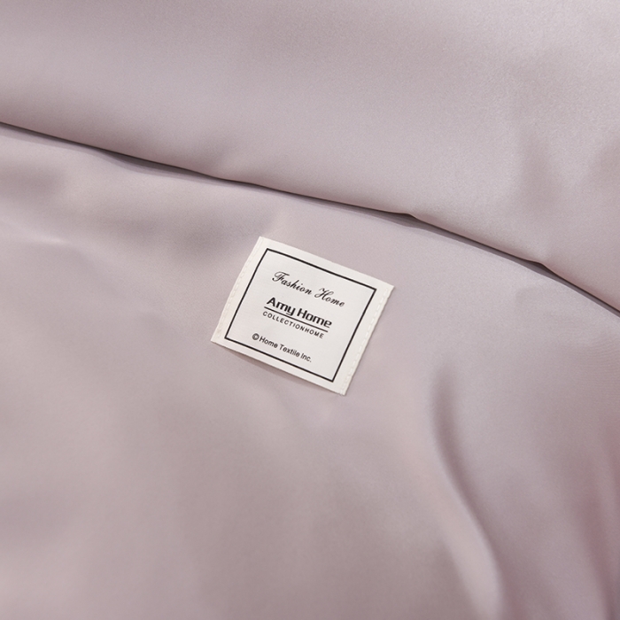 91家纺网 家纺一手货源 找家纺 艾米2025新款水洗真丝双层鱼尾边四件套-梦丽纱系列 香槟