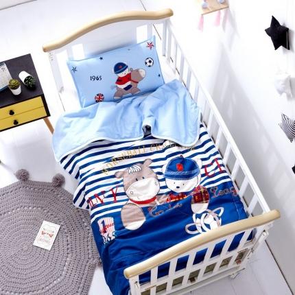 91家纺网 家纺一手货源 找家纺 吉咪兔 2022新款13372大版卡通全棉夏被 玩偶小熊