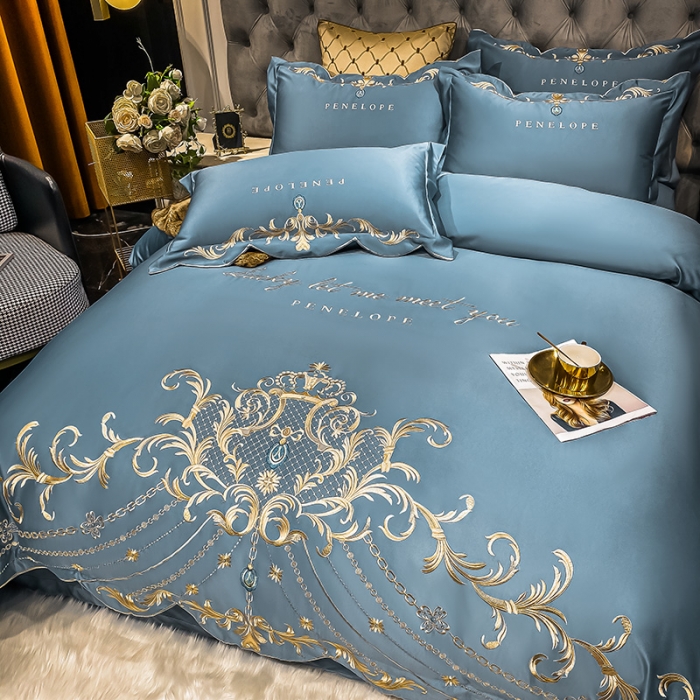 91家纺网 家纺一手货源 找家纺 总欧乐蒂2022新款A版60支水洗真丝B版纯棉四件套欧雅