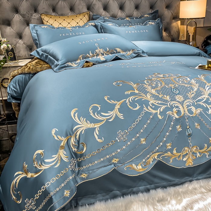 91家纺网 家纺一手货源 找家纺 总欧乐蒂2022新款A版60支水洗真丝B版纯棉四件套欧雅