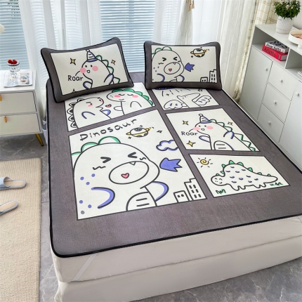 91家纺网 家纺一手货源 找家纺 （总）2022大版冰丝席卡通凉席宅部落