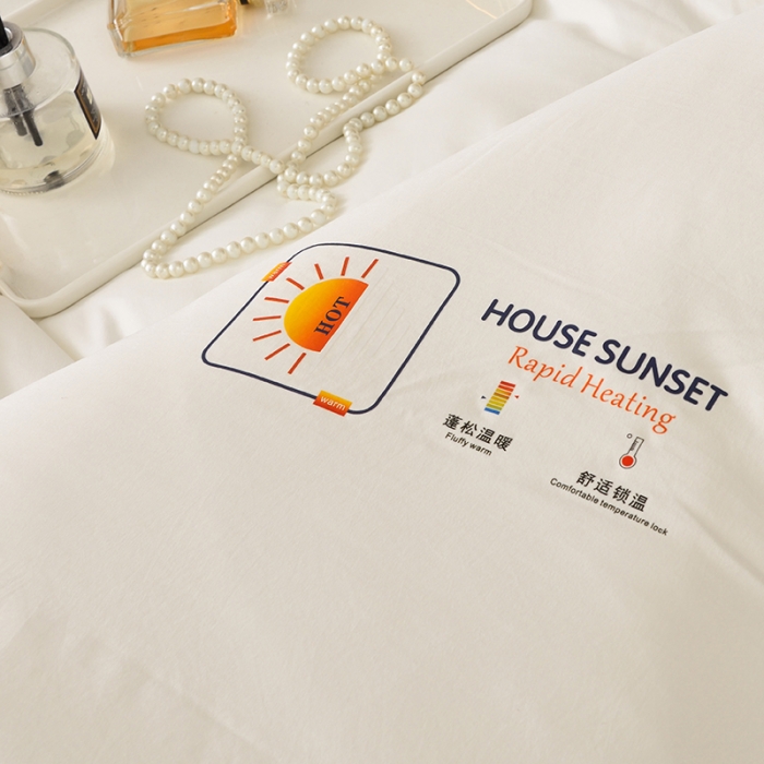 91家纺网 家纺一手货源 找家纺 德芙 2023新款运动风纯色超柔天竺棉被 本白色