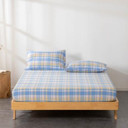 91家纺网 家纺一手货源 找家纺 （总）久典2022新款色织全棉水洗棉单品床笠（新增花型8色）