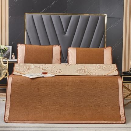 91家纺网 家纺一手货源 找家纺 航途席业 2025新款双面席 饼干花双面