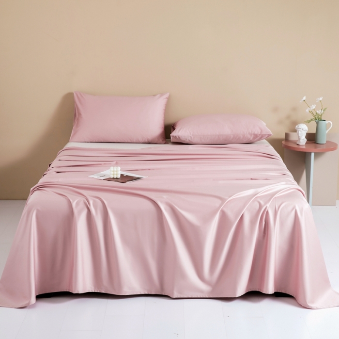 91家纺网 家纺一手货源 找家纺 久典 2022新款100支双股澳棉单品床单 黛粉色