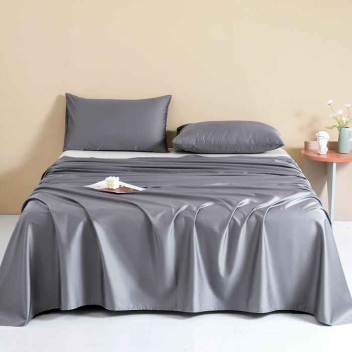 91家纺网 家纺一手货源 找家纺 久典 2022新款100支双股澳棉单品床单 迪灰