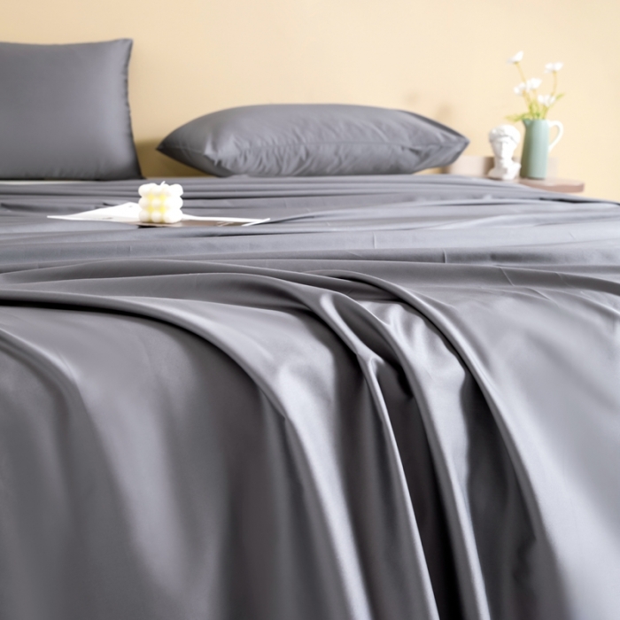 91家纺网 家纺一手货源 找家纺 久典 2022新款100支双股澳棉单品床单 迪灰