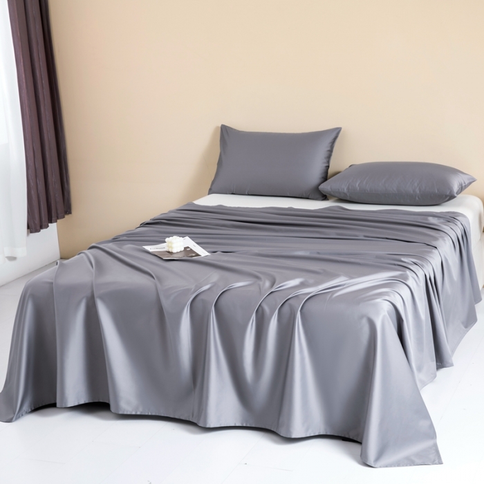 91家纺网 家纺一手货源 找家纺 久典 2022新款100支双股澳棉单品床单 迪灰