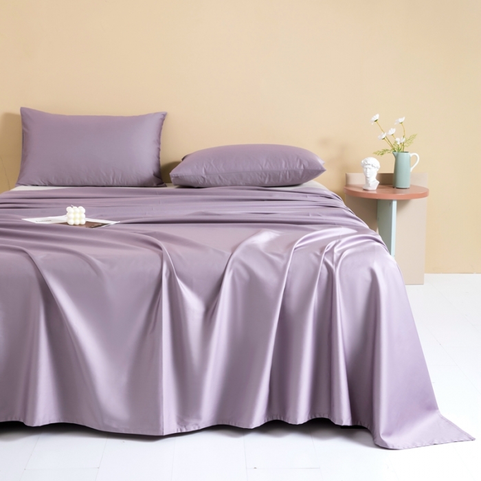 91家纺网 家纺一手货源 找家纺 久典 2022新款100支双股澳棉单品床单 神秘紫