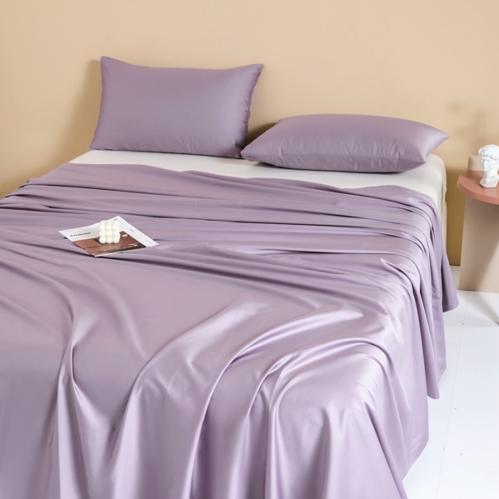 91家纺网 家纺一手货源 找家纺 久典 2022新款100支双股澳棉单品床单 神秘紫