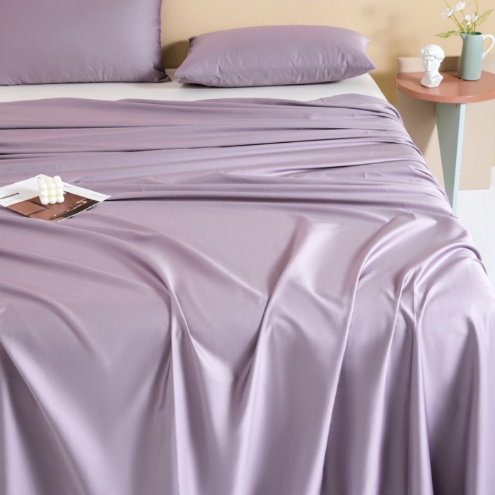 91家纺网 家纺一手货源 找家纺 久典 2022新款100支双股澳棉单品床单 神秘紫