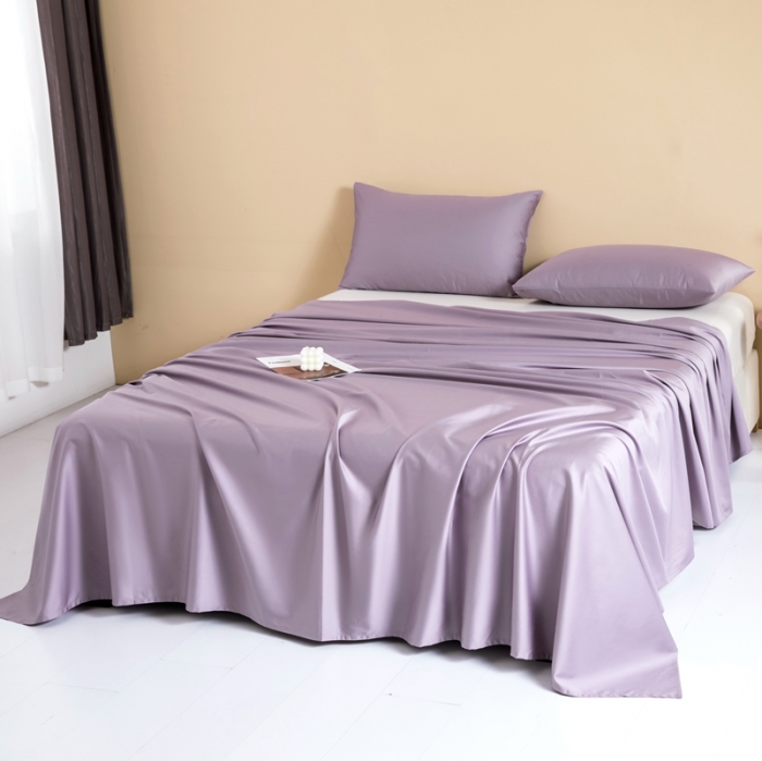 91家纺网 家纺一手货源 找家纺 久典 2022新款100支双股澳棉单品床单 神秘紫