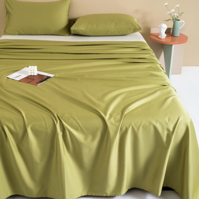 91家纺网 家纺一手货源 找家纺 久典 2022新款100支双股澳棉单品床单 太妃黄