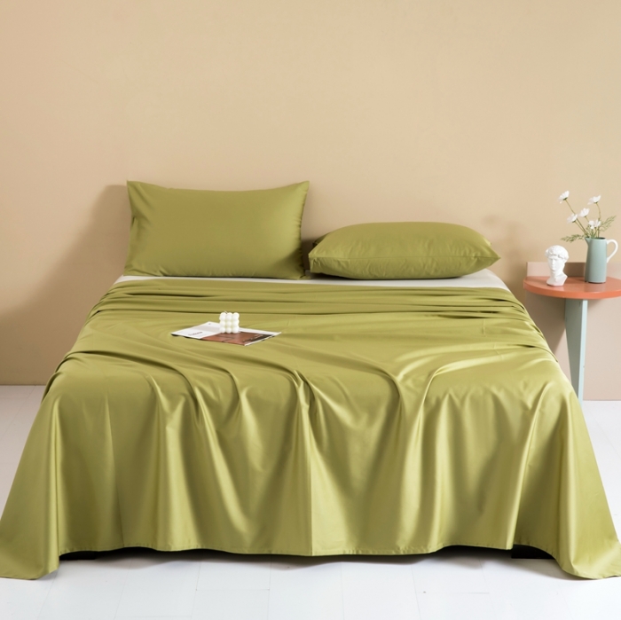 91家纺网 家纺一手货源 找家纺 久典 2022新款100支双股澳棉单品床单 太妃黄