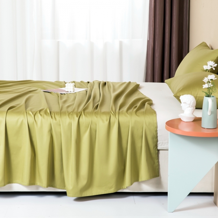 91家纺网 家纺一手货源 找家纺 久典 2022新款100支双股澳棉单品床单 太妃黄