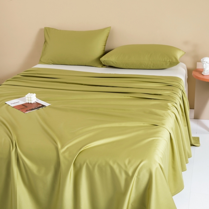 91家纺网 家纺一手货源 找家纺 久典 2022新款100支双股澳棉单品床单 太妃黄