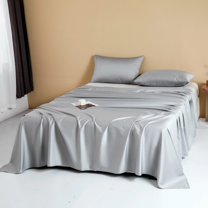 91家纺网 家纺一手货源 找家纺 久典 2022新款100支双股澳棉单品床单 太古灰