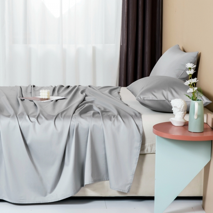 91家纺网 家纺一手货源 找家纺 久典 2022新款100支双股澳棉单品床单 太古灰