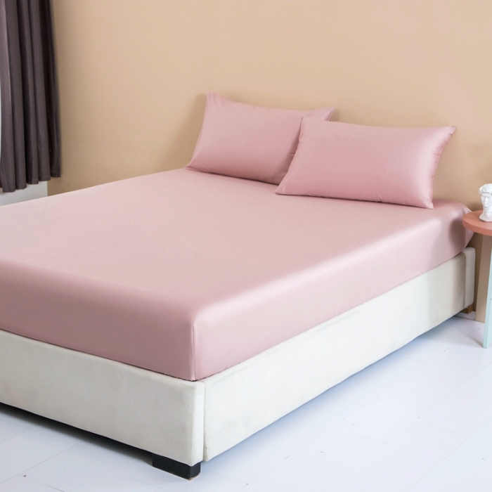 91家纺网 家纺一手货源 找家纺 久典 2022新款100支双股澳棉单品床笠 黛粉色