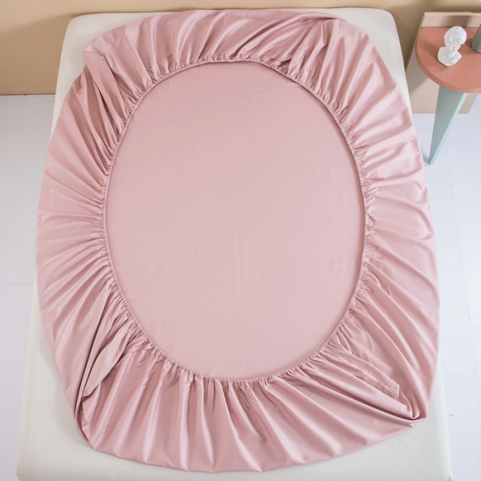 91家纺网 家纺一手货源 找家纺 久典 2022新款100支双股澳棉单品床笠 黛粉色