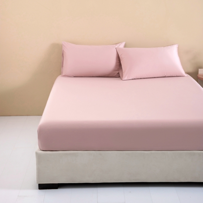 91家纺网 家纺一手货源 找家纺 久典 2022新款100支双股澳棉单品床笠 黛粉色