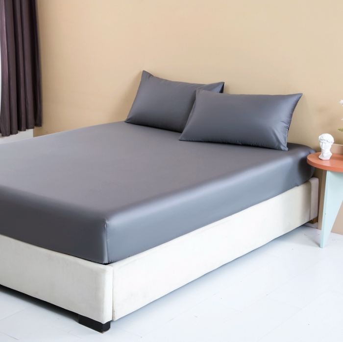 91家纺网 家纺一手货源 找家纺 久典 2022新款100支双股澳棉单品床笠 迪灰