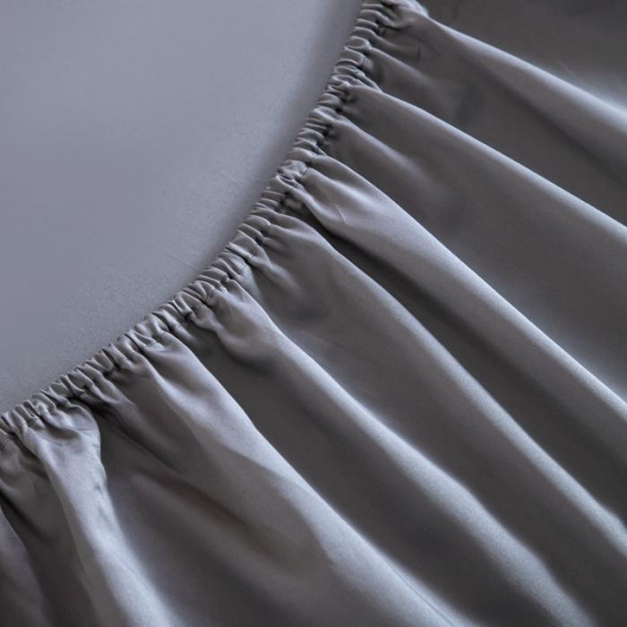 91家纺网 家纺一手货源 找家纺 久典 2022新款100支双股澳棉单品床笠 迪灰