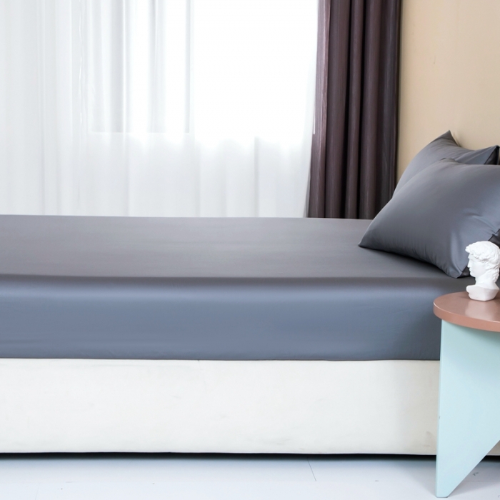 91家纺网 家纺一手货源 找家纺 久典 2022新款100支双股澳棉单品床笠 迪灰