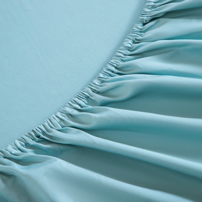 91家纺网 家纺一手货源 找家纺 久典 2022新款100支双股澳棉单品床笠 迷雾蓝