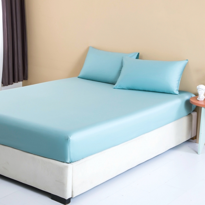 91家纺网 家纺一手货源 找家纺 久典 2022新款100支双股澳棉单品床笠 迷雾蓝